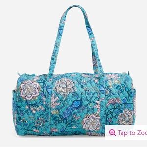 Vera Bradley Peacock Garden Large Travel Duffel Bag NEW